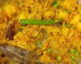 A picture of step 3 of Mooli Sabzi.