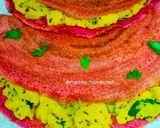 A picture of step 7 of Beetroot Dosa Platter.