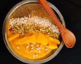 A picture of step 4 of Oatty mango smoothie.