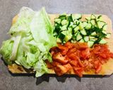 Sajtos-tejszínes csirkemell zöldséges rizzsel, salátával recept fázis 7 fotója