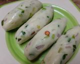 A picture of step 3 of 5 potato snacks with one recipe.