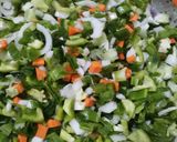 A picture of step 2 of Egg veg fried rice.