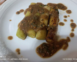 Foto del paso 7 de la receta: Canelón de puerro, con su emulsión y picada de almendras