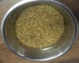 A picture of step 1 of Usal (Sprouted beans).