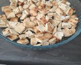 A picture of step 3 of Fatteh salad.