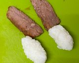 A picture of step 3 of Japanese Beef Sushi.