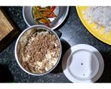 A picture of step 3 of Chutney pudi/powder.