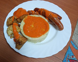 Foto del paso 7 de la receta: Coliflor rebozada con puré de papas, longaniza y mojo