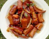 Foto langkah ke 3 dari resep Saus barbeque Sosis & Beef slice.
