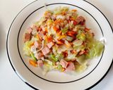 Hình bước làm 2 của món Cơm chiên spam