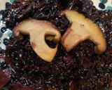 A picture of step 6 of Black rice shiitake mushroom risotto.