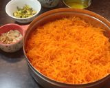 A picture of step 1 of Carrot Halwa or Gajar Halwa.