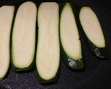 A picture of step 1 of Involtini di zucchine e spada courgette and swordfish rolls.