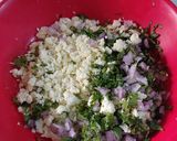 A picture of step 1 of Paneer paratha.