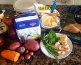 Foto del paso 1 de la receta: Trucha con tortitas de camarón y vegetales