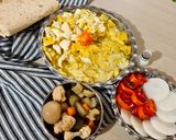 عکس مرحله 3 از دستور 🍀خوراک سیب‌زمینی و تخم‌مرغ آب‌پز🍀