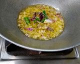 A picture of step 3 of Dal Palak and Green Papaya Curry.