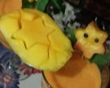 A picture of step 1 of Milky mango shake.
