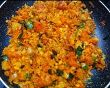 A picture of step 5 of Peri peri poha.