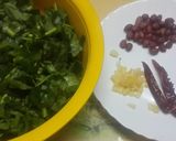 A picture of step 1 of Kolmi shaag bhaaja (Water Spinach stir fried).