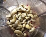 A picture of step 2 of Chocolate raspberry cashew frosting - vegan.
