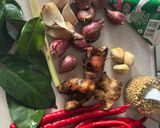 Foto langkah ke 1 dari resep Gulai cumi isi tahu + telor puyuh dan labu,kcng panjang.