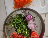 A picture of step 3 of Protein rich mix veg lobia chilla.