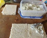 Foto del paso 2 de la receta Sándwiches con queso Roquefort, queso Philadelpia y nueces picadas