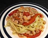 A picture of step 5 of Tagliatelle prawns.