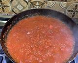 A picture of step 2 of Mini pizza bites- part 2(red sauce/ white sauce).