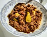 A picture of step 5 of Aloo Qeema.