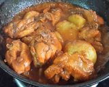 A picture of step 4 of Hyderabadi Chicken Biryani in microwave.