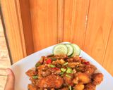 Foto langkah ke 8 dari resep Ayam + Tempe Goreng Saus Tiram.