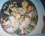 A picture of step 14 of No oven cheese pizza with wheat flour no yeast || pan pizza.