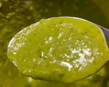 A picture of step 1 of Basil pesto pulao.