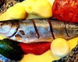 A picture of step 1 of Baked Anchovy en Papillote with Potatoes.