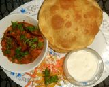 A picture of step 7 of Chole Bhature 😋.