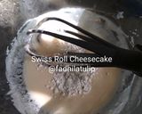 Foto langkah ke 2 dari resep Swiss roll cheesecake (gluten-free & 2 telur).