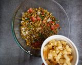 A picture of step 3 of Sprout Bhel.