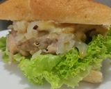 Foto del paso 12 de la receta: Sándwich de pollo y cebollas grilladas🥪🧀🍗