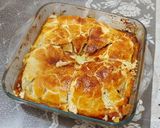 A picture of step 3 of Apple pie with icecream طورطة التفاح مع الايس كريم.