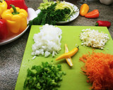 Foto del paso 4 de la receta: Pimientos rellenos con repollo, setas y arroz