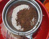 A picture of step 2 of Rich Dark Chocolate Cake.