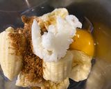 Une image de l'étape 5 de 67• 🥞 Petit-déj Express Galette Banane Flocons d’avoine et graines de Chia 🍌.
