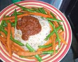 A picture of step 4 of Vegetable pasta with fish sauce.
