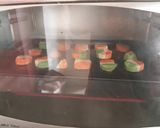 A picture of step 12 of Tricolor nankhatai.