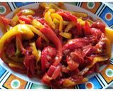 A picture of step 2 of AMIEs Sweet PEPPERs Stewed with Tomatoes.