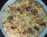 Foto del paso 6 de la receta: Pizza carbonara con champiñones