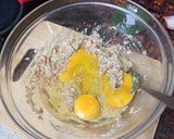 Foto del paso 3 de la receta: Buñuelos de garbanzos, salchicha y brotes de soja