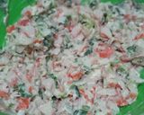 Foto langkah ke 2 dari resep Crab Rangoon / Pangsit Cheesy Crab.